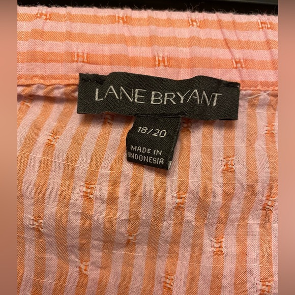 Lane Bryant Striped, Off the Shoulder top, SZ 18/20 - Picture 5 of 6